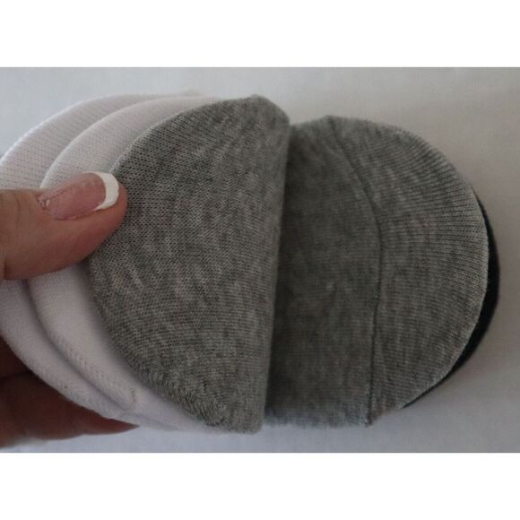 MeMoi MP058 Women Sz 9-11 Black/Gray/White Hi-Cut Cotton Blend Shoe Liners 7-Pck - Picture 6 of 8